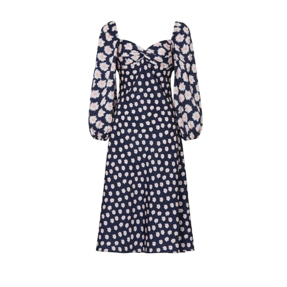 Sachin & Babi Melody Navy Midi Dress Size 4 | Designer Women’s Cocktail Style - Picture 9 of 16